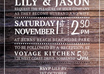 Lily & Jason Invite - Front